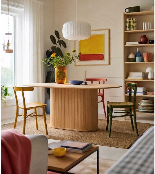 Tavolo da pranzo con piano in rovere 95x180 cm Nola - Unique Furniture