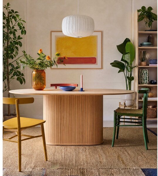 Tavolo da pranzo con piano in rovere 95x180 cm Nola - Unique Furniture