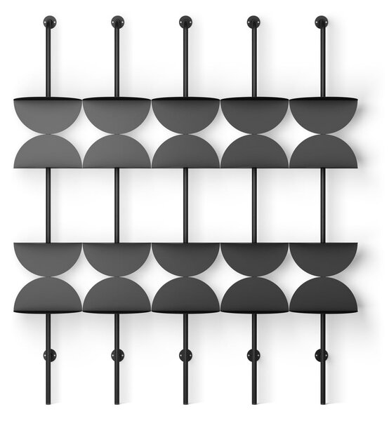 Ripiani modulari in metallo nero 27x203,5 cm Solis - Umbra