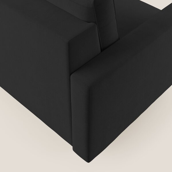 Megan poltrona letto in microfibra smacchiabile T11 nero