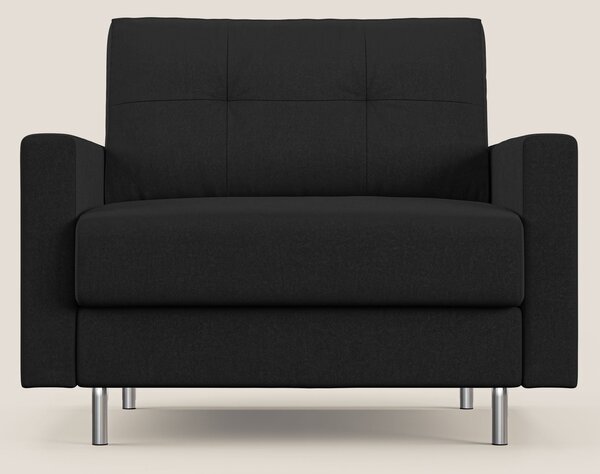 Megan poltrona letto in microfibra smacchiabile T11 nero