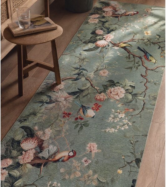 Passatoia verde chiaro lavabile 52x200 cm Ricci Monet – Universal