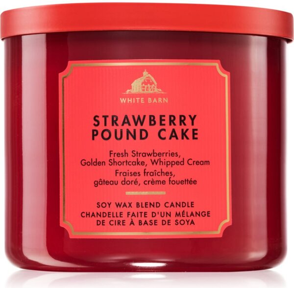 Bath & Body Works Strawberry Pound Cake candela profumata 411 g
