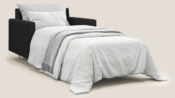 Megan poltrona letto in microfibra smacchiabile T11 nero