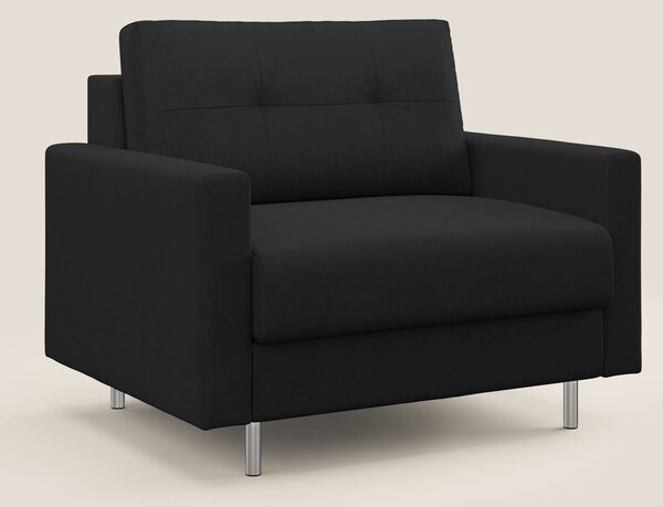 Megan poltrona letto in microfibra smacchiabile T11 nero