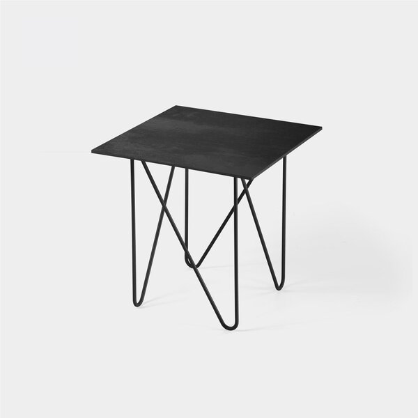Tavolino quadrato verniciato sabl� TOP LAMINATO 45x45x h50 cm top in Laminato eco-compatibile