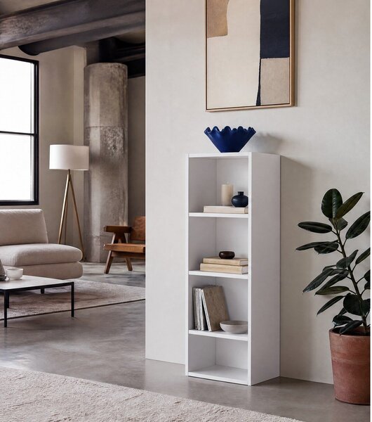 Libreria bianca 30x106x24 cm Cube – Casa Selección