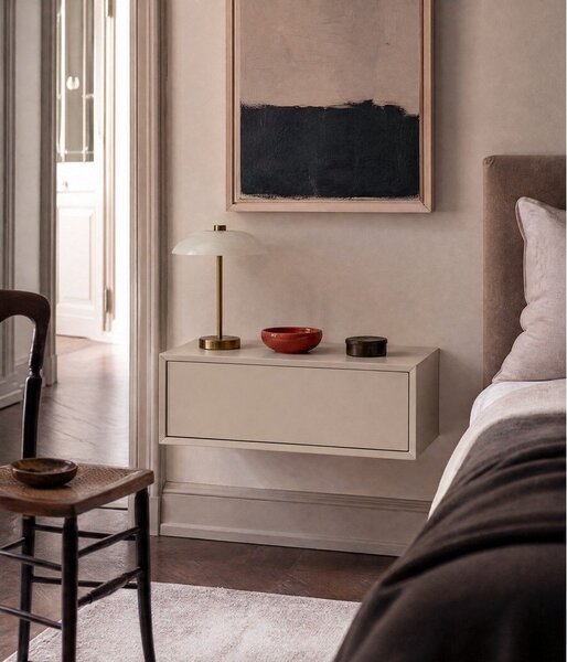 Comodino color crema da parete Platt – Teulat