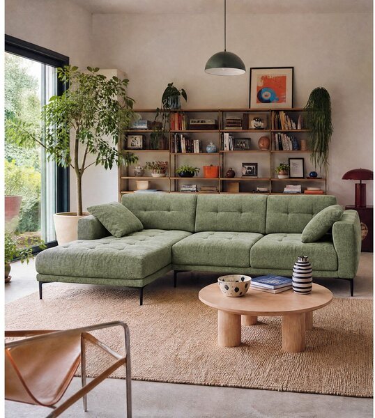 Divano angolare verde (con penisola a sinistra/con chaise lounge) Bemy – Micadoni