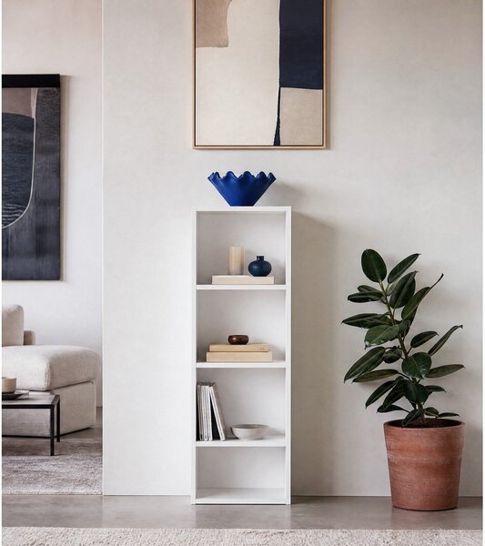 Libreria bianca 30x106x24 cm Cube – Casa Selección