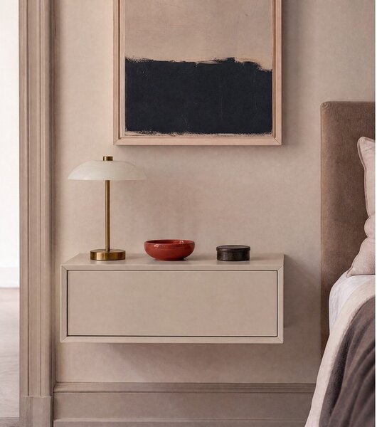 Comodino color crema da parete Platt – Teulat