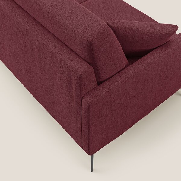 Saturno divano moderno in tessuto morbido impermeabile T03 rosso