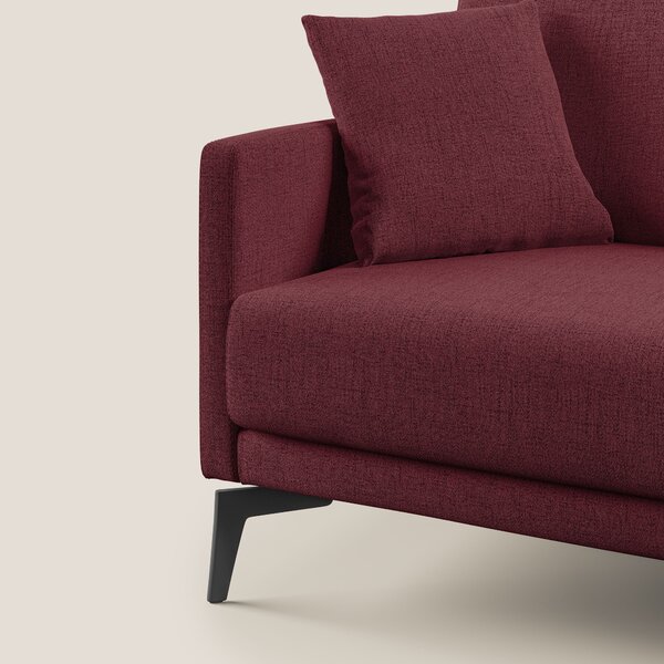 Saturno divano moderno in tessuto morbido impermeabile T03 rosso