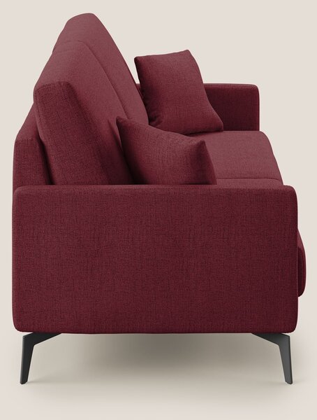 Saturno divano moderno in tessuto morbido impermeabile T03 rosso