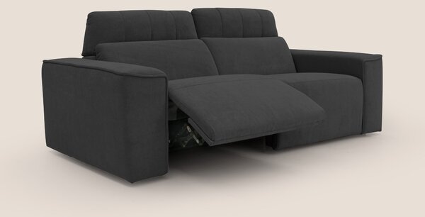 Clark Divano modulare con opzione relax elettrico in tessuto smacchiab