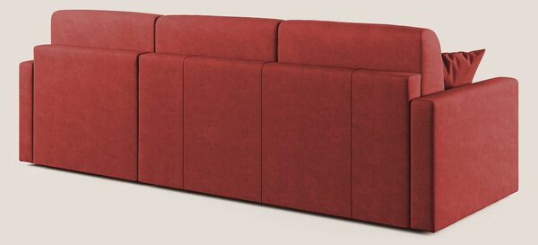 Chris Divano letto angolare con penisola in microfibra smacchiabile T1