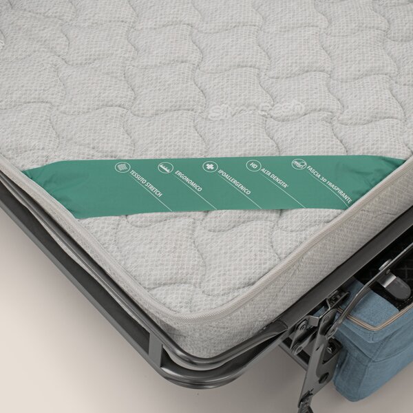 Bjorn divano letto sfoderabile con materasso H18 cm e poggiatesta recl
