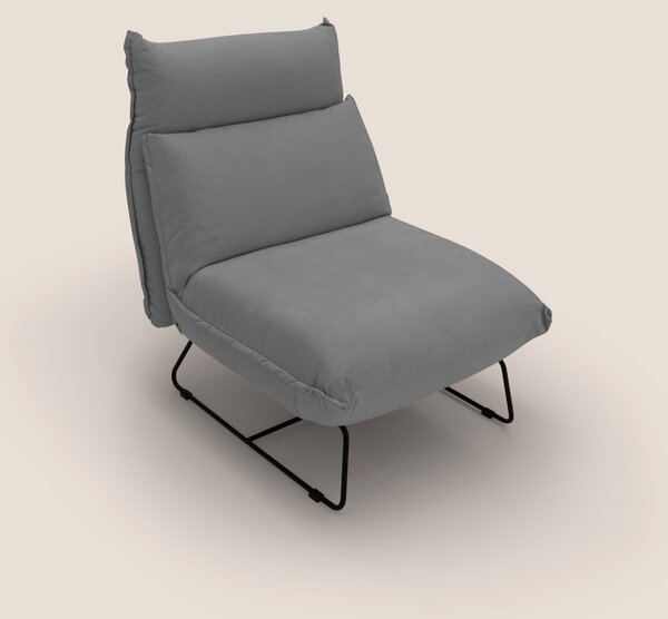 Tessa Poltroncina dal design moderno in morbida microfibra smacchiabil