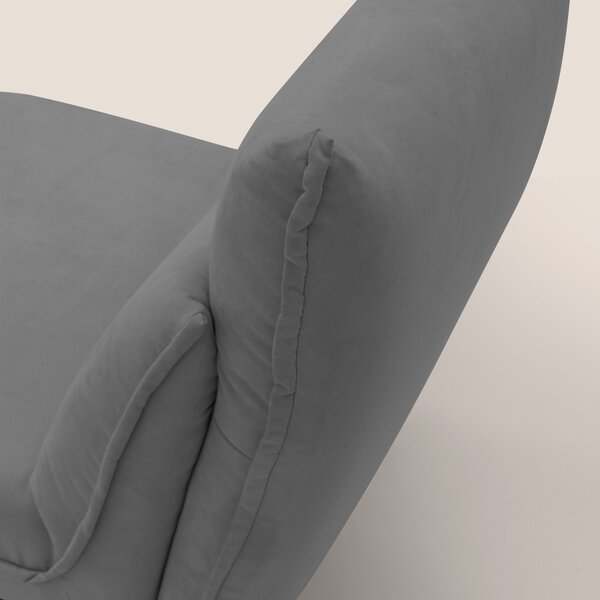 Tessa Poltroncina dal design moderno in morbida microfibra smacchiabil