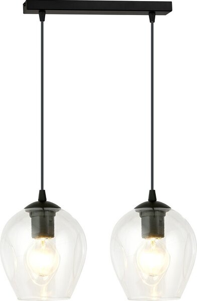 LAMPADA A SOSPENSIONE Emibig 2xE27 40W ISTAR 2 BL/TRASPARENTE 679/2