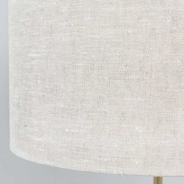 Lampada da tavolo in ottone con paralume grigio 35 cm - Kaso