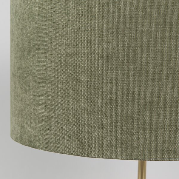 Lampada da tavolo in ottone con paralume verde 35 cm - Kaso