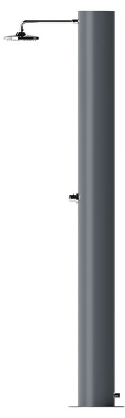Doccia Solare da Giardino 70 L Soffione Eco Rain e Miscelatore Temporizzato Arno TA Grigio Ardesia