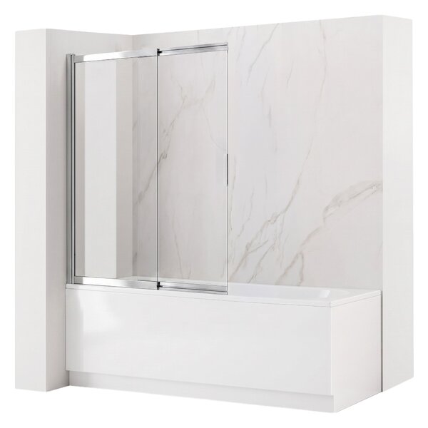 Paravento vasca scorrevole REA Dario Chrome 80