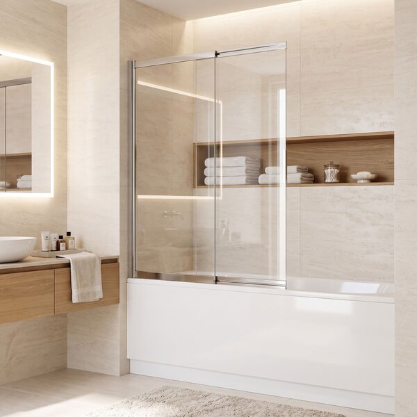 Paravento vasca scorrevole REA Dario Chrome 80