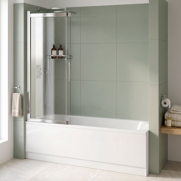 Paravento vasca scorrevole REA Dario Chrome 80