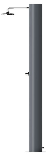 Doccia Solare da Giardino 70 L Soffione Eco Rain e Miscelatore Temporizzato Arno TA Grigio Ardesia