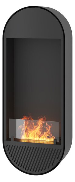 Camino a Bioetanolo da Parete 50x25x130 cm Incyrcle Slim Vert Nero