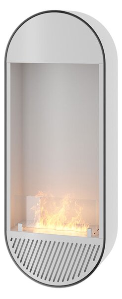 Camino a Bioetanolo da Parete 50x25x130 cm Incyrcle Slim Vert Bianco