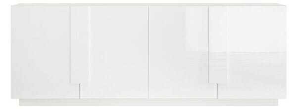 Madia Design Moderno 4 Ante Jupiter 241x44x90 cm Bianco laccato lucido