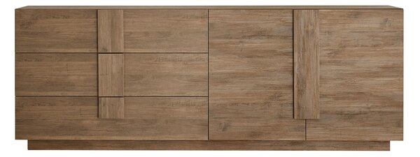 Madia Design Moderno 2 Ante 3 Cassetti Jupiter 241x44x90 cm Noce Mercure