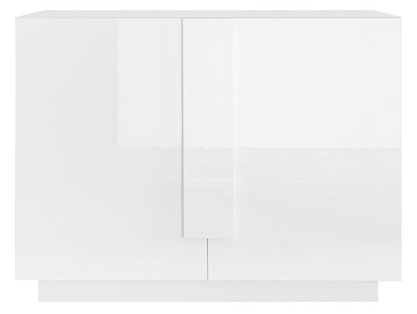 Madia Design Moderno 2 Ante Jupiter 120x44x90 cm Bianco laccato lucido