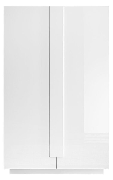 Madia Mobile Soggiorno Alto 2 Ante Jupiter 121x44x193 cm Bianco laccato lucido