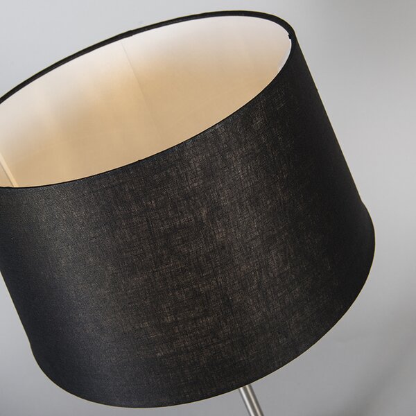 Lampada da tavolo in acciaio con paralume nero 35 cm regolabile - Parte