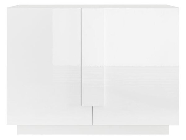 Madia Design Moderno 2 Ante Jupiter 120x44x90 cm Bianco laccato lucido