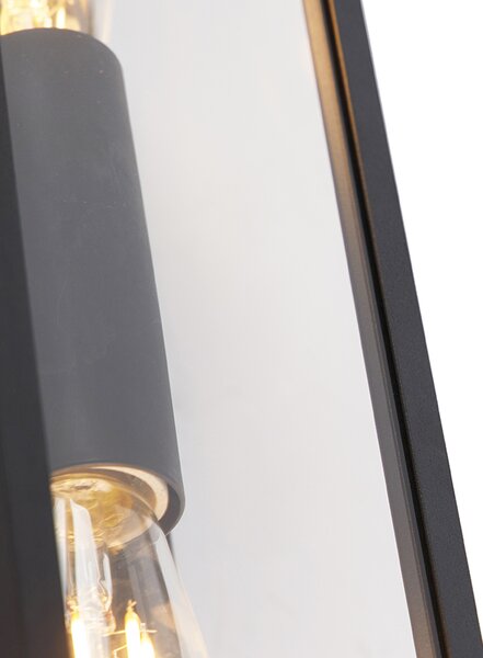 Lampada da parete smart nera 38 cm 2 luci IP44 con Wifi ST64 - Charlois