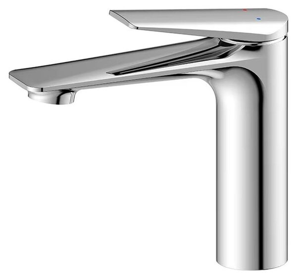 Miscelatore monocomando per lavabo – Adatto per acqua calda e fredda – Da montare sul piano del lavabo – Acciaio inossidabile 304 – Argento