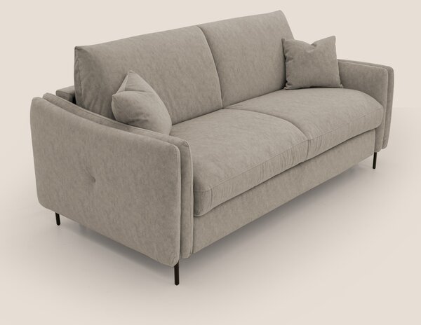 Gregory Divano letto con materasso h18 cm in microfibra effetto vellut