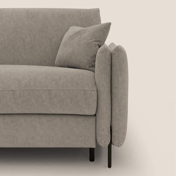 Gregory Divano letto con materasso h18 cm in microfibra effetto vellut
