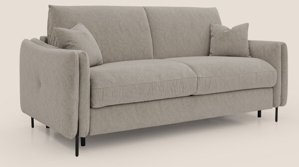 Gregory Divano letto con materasso h18 cm in microfibra effetto vellut