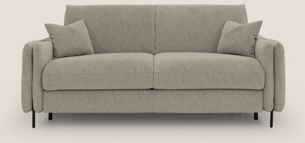 Gregory Divano letto con materasso h18 cm in microfibra effetto vellut