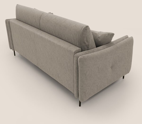 Gregory Divano letto con materasso h18 cm in microfibra effetto vellut