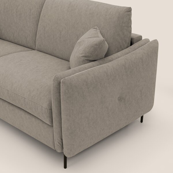 Gregory Divano letto con materasso h18 cm in microfibra effetto vellut
