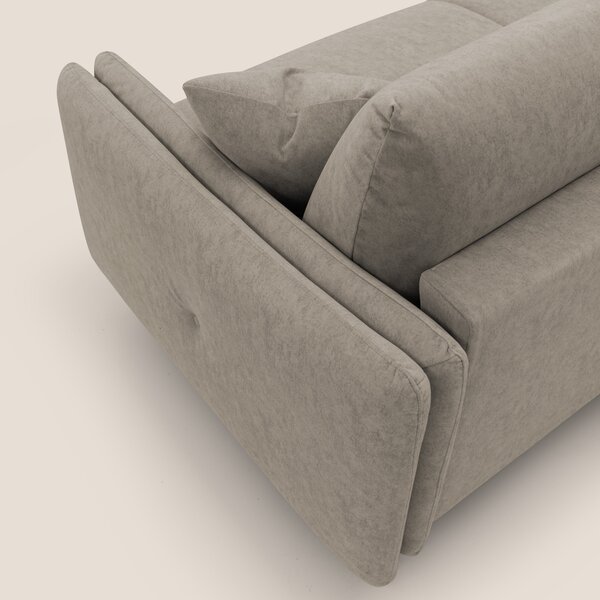 Gregory Divano letto con materasso h18 cm in microfibra effetto vellut