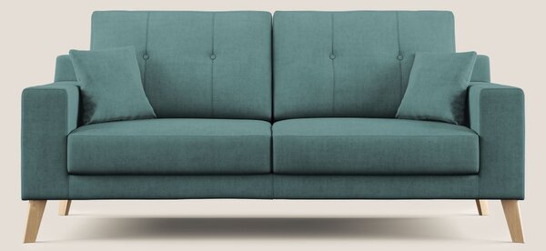 Danish divano moderno in tessuto morbido impermeabile T02 petrolio