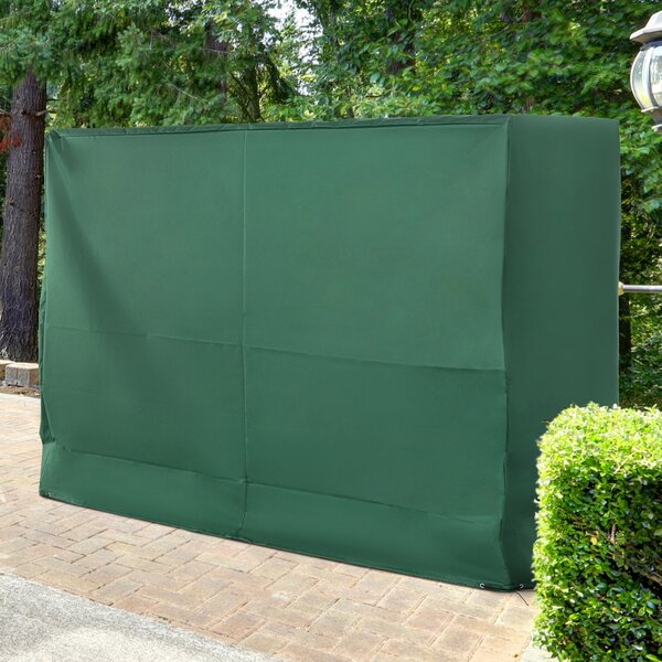 Copertura per Dondolo da Giardino a 3 Posti 240x133x185 cm Tessuto Oxford con Chiusura a Corda Verde Verde